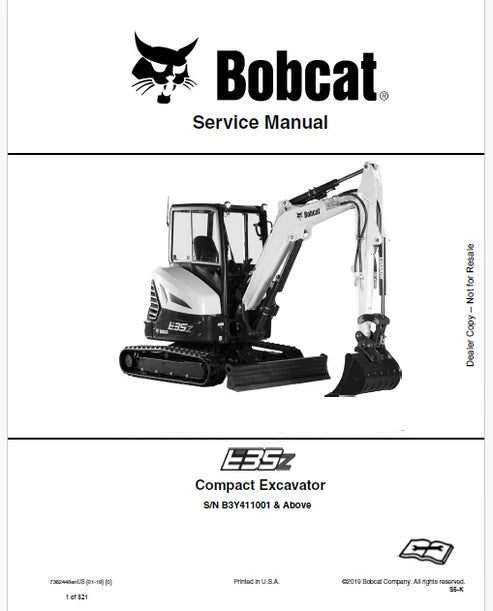 Bobcat E35z Compact Excavator Pdf Repair and Service Manual