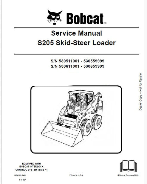 Bobcat S205 Skid Steer Loader Pdf Repair and Service Manual