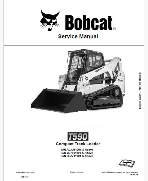 Bobcat T590 Compact Track Loader Pdf Repair and Service Manual (Pb no. 6990693enUS)