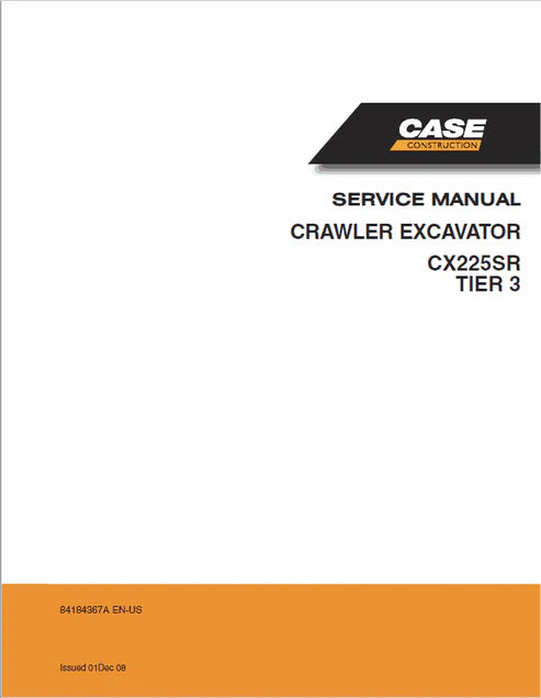 case-cx225sr-crawler-excavator-pdf-repair-and-service-manual