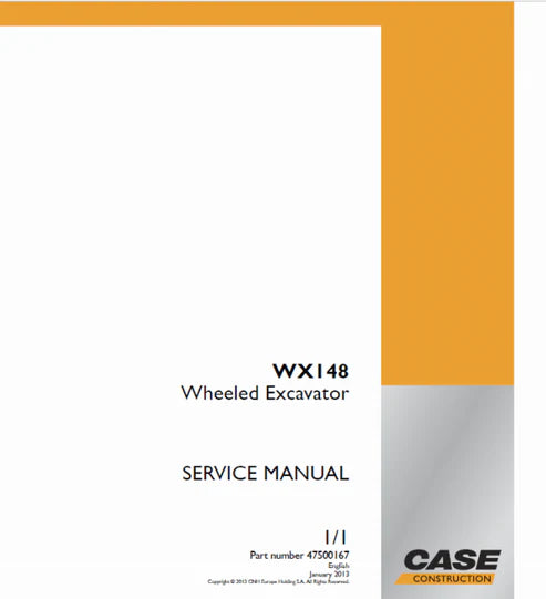 case-wx148-wheeled-excavator-pdf-repair-and-service-manual