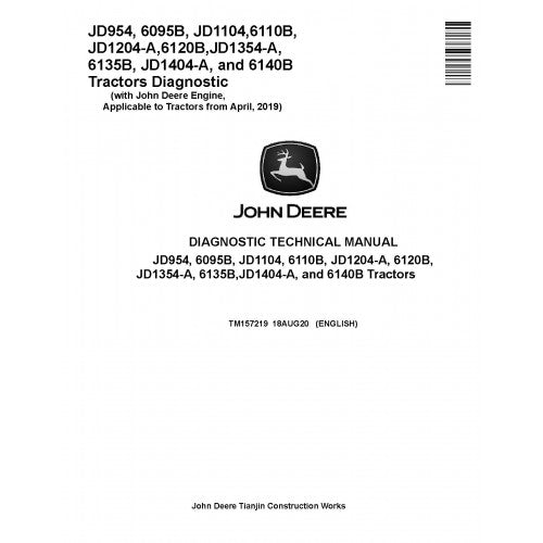 John Deere 6095B, 6110B, 6120B, 6135B, 6140B Tractor Diagnostic and Technical Repair Manual TM157219