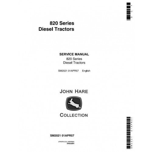 John Deere 820, 830 Diesel Tractor Pdf Technical Service Manual SM2017
