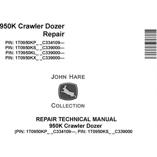 John Deere 950K Crawler Dozer Pdf Technical Repair Service Manual TM14360X19