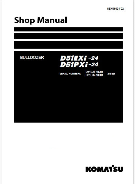 Komatsu D51EXi-24, D51PXi-24 Bulldozer ecot3 Pdf Repair and Service Manual