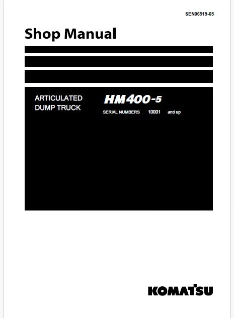 Komatsu HM400-5 Articulated Dump Truck Pdf Repair and Service Manual