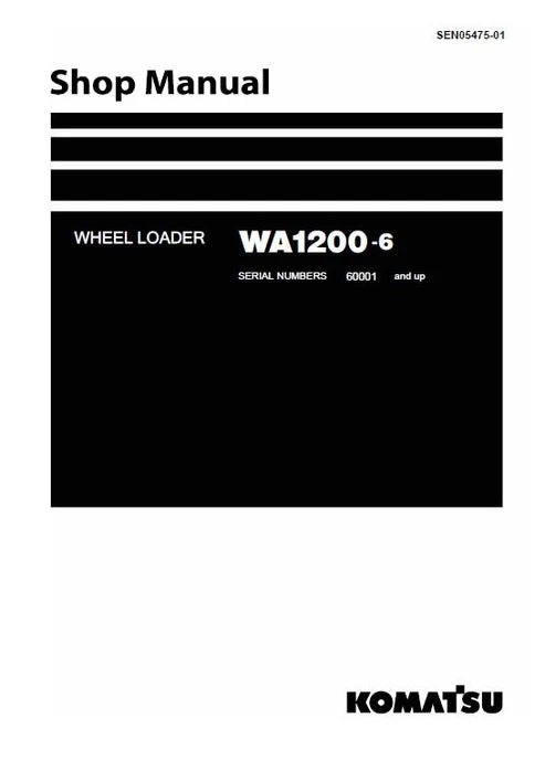 Komatsu WA1200-6 Wheel Loader Pdf Repair and Service Manual