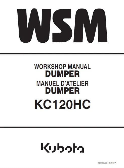 Kubota KC120HC Dumper Pdf Repair and Service Manual