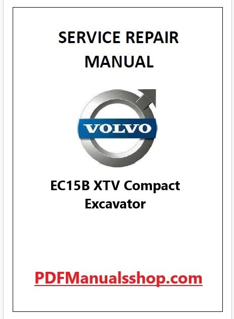 Volvo EC15B XTV Compact Excavator Pdf Repair and Service Manual