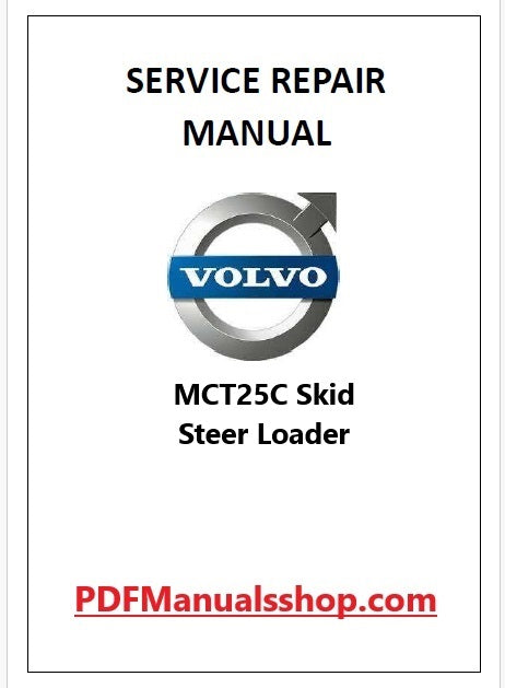 Volvo MCT25C Skid Steer Loader Pdf Repair and Service Manual