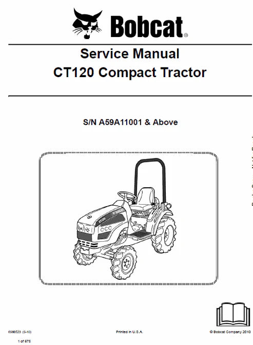 Bobcat CT120 Compact Tractor Pdf Repair and Service Manual