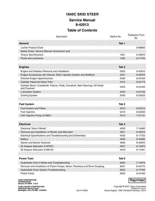case-1845c-skid-steer-loader-uni-loader-pdf-repair-and-service-manual-pb-no-8-42913