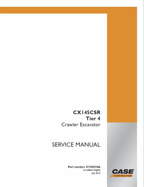 case-cx145csr-cx145c-sr-crawler-excavator-pdf-repair-and-service-manual