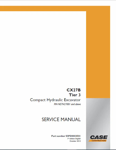 case-cx27b-compact-hydraulic-excavator-pdf-repair-and-service-manual