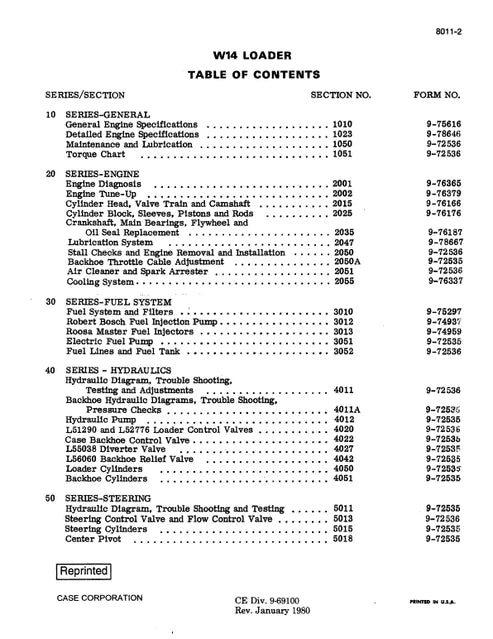 case-w14-wheel-loader-pdf-repair-and-service-manual-pb-no-9-69100