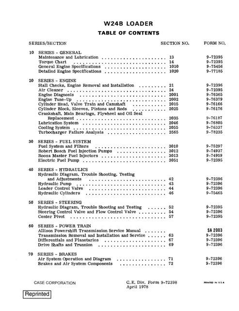 case-w24b-loader-pdf-repair-and-service-manual-pb-no-9-72398