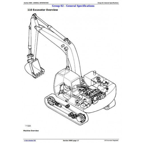 John Deere 110 Excavator Pdf Diagnostic, Operation and Tests Service Manual TM1657 2
