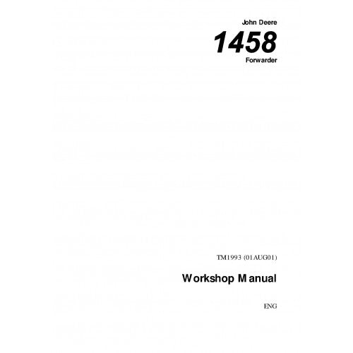 John Deere 1458 Forwarder Pdf Technical Repair Service Manual (TM1993)