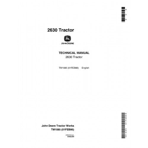John Deere 2630 Utility Tractor Pdf Technical Repair Manual TM1085