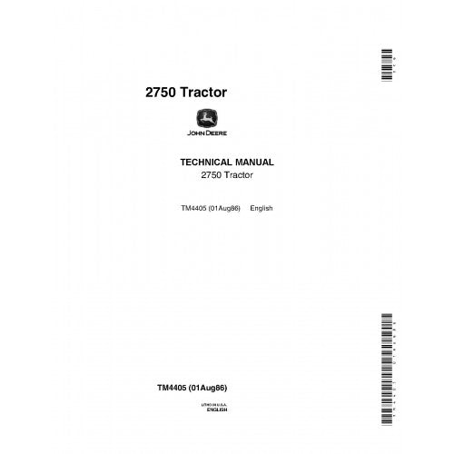 John Deere 2750 Tractor Pdf Technical Repair Manual TM4405
