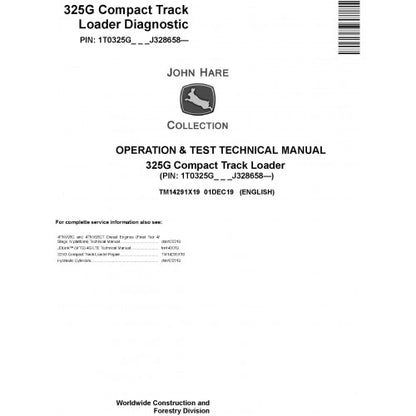 John Deere 325G Compact Track Loader Pdf Diagnostic, Operation and Tests Service Manual TM14291X19