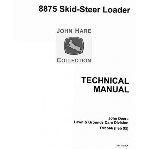 John Deere 8875 Skid Steer Loader Pdf Technical Repair Service Manual TM1566