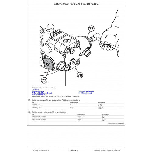 John Deere Hydraulic Breakers, Hydraulic Hammers Pdf Technical Repair Service Manual TM13152X19 2