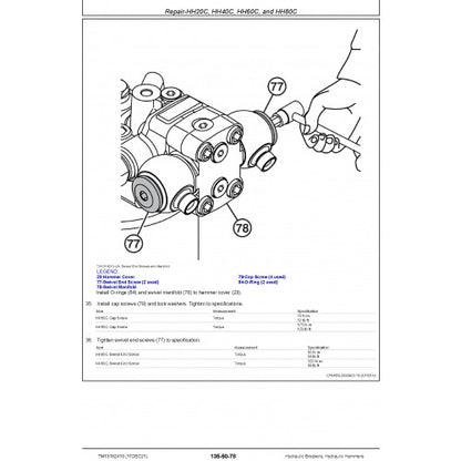 John Deere Hydraulic Breakers, Hydraulic Hammers Pdf Technical Repair Service Manual TM13152X19 2