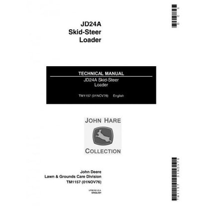 John Deere JD24A Skid Steer Loader Pdf Diagnostic and Repair Technical Service Manual TM1157