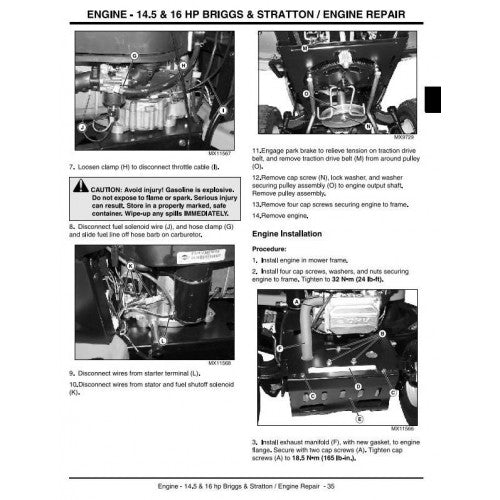 John Deere Sabre 1642HS, 14.542GS, 17.542HS, 1442GS Lawn Tractor Pdf Technical Repair Service Manual TM1948 2