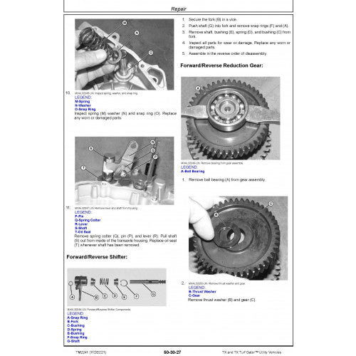 John Deere TX and TX Turf Gator™ Utility Vehicle Pdf Technical Repair Service Manual TM2241 2