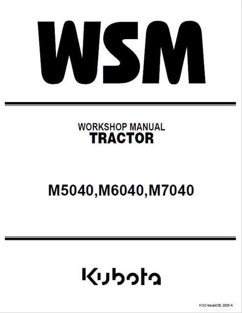 Kubota M5040, M6040, M7040 Tractor Pdf Repair and Service Manual