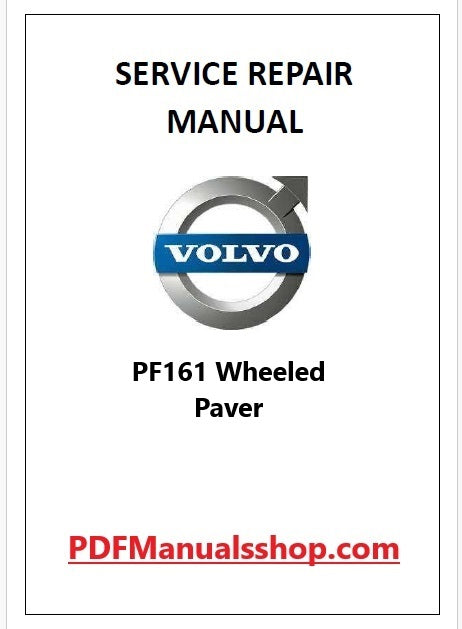 Volvo PF161 Wheeled Paver Pdf Repair Service Manual