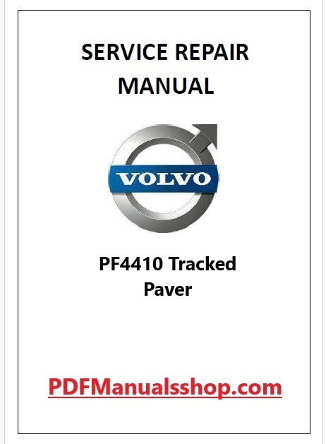 Volvo PF4410 Tracked Paver Pdf Repair and Service Manual