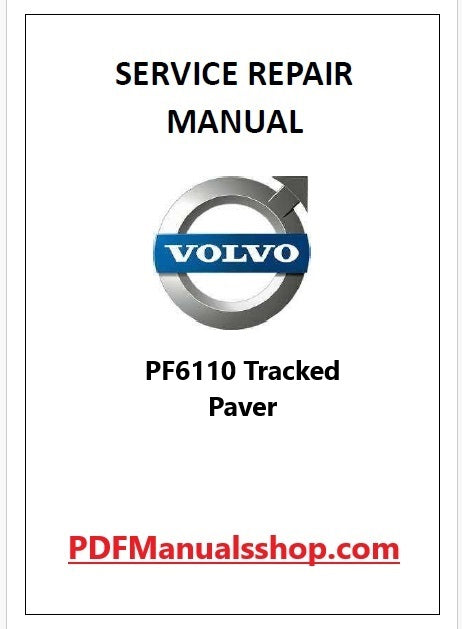 Volvo PF6110 Tracked Paver Pdf Repair and Service Manual