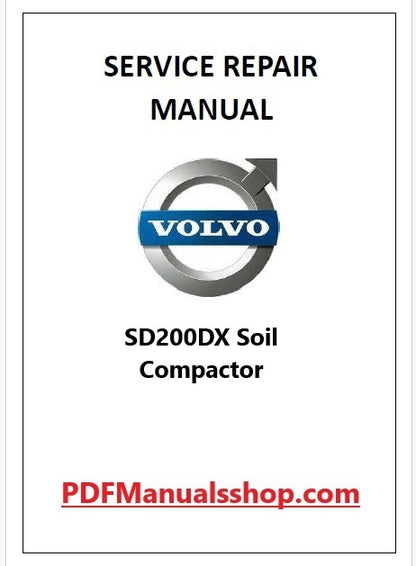 Volvo SD200DX Soil Compactor Pdf Repair and Service Manual